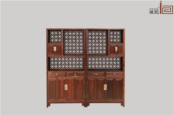 波記家具: 通花書柜1對(duì)
